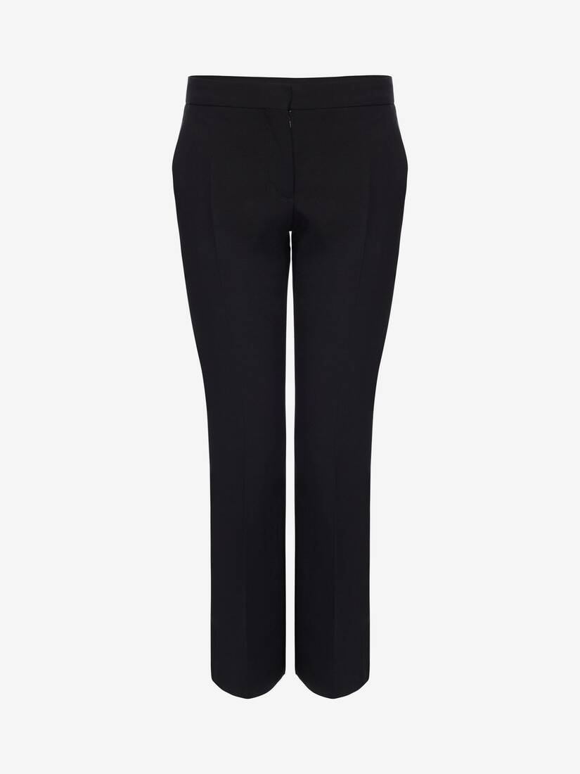 Pantalones Alexander McQueen Leaf Crepe Mujer - Negros - Mexico 921-SQMOYG